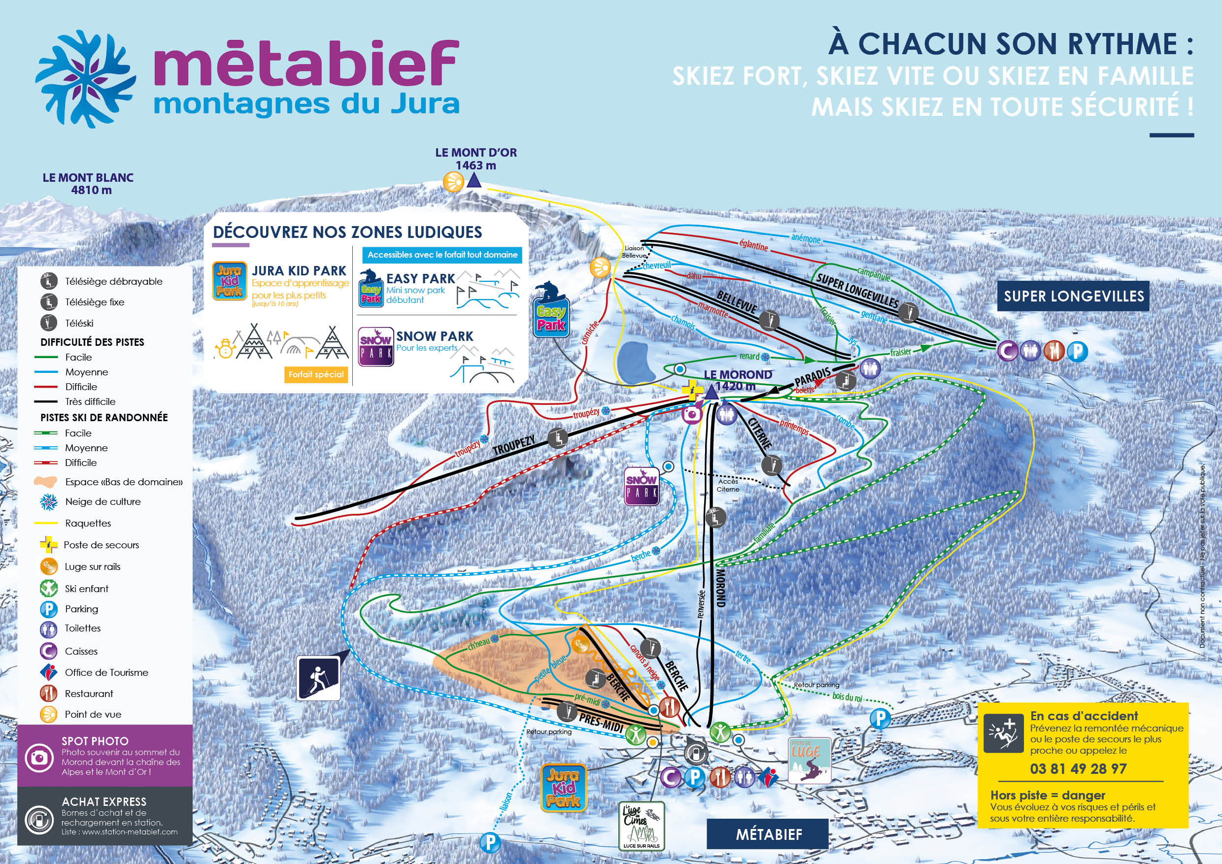 Plan des pistes Hiver 2024-2025